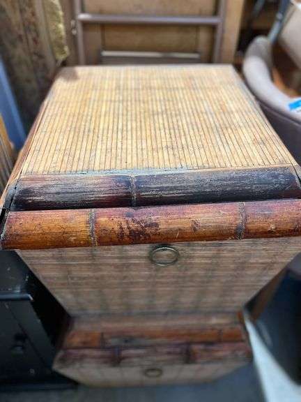 Wood and Wicker Trunk- 1
