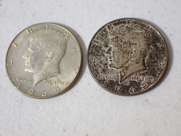 Two Kennedy Silver Half Dollar Coins