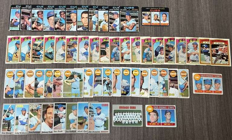 Assorted Vintage Chicago Cubs Baseball Cards