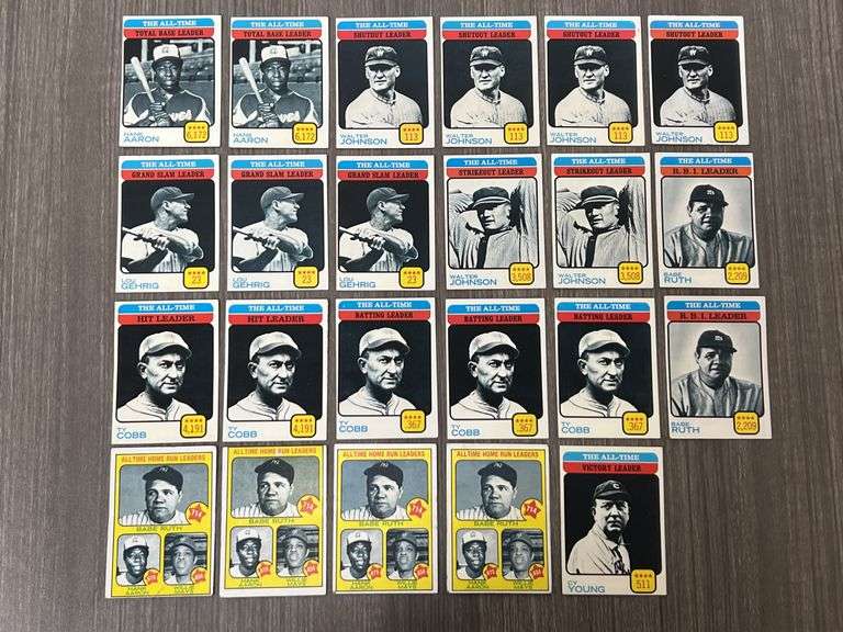 Assorted 1973 Topps ALL-TIME LEADERS Baseball Cards