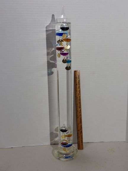 20" TALL GALLALEO THERMOMETER IN EXCELLENT CONDITION.