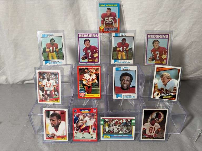 1970s, 80s and newer Washington Redskins football cards.