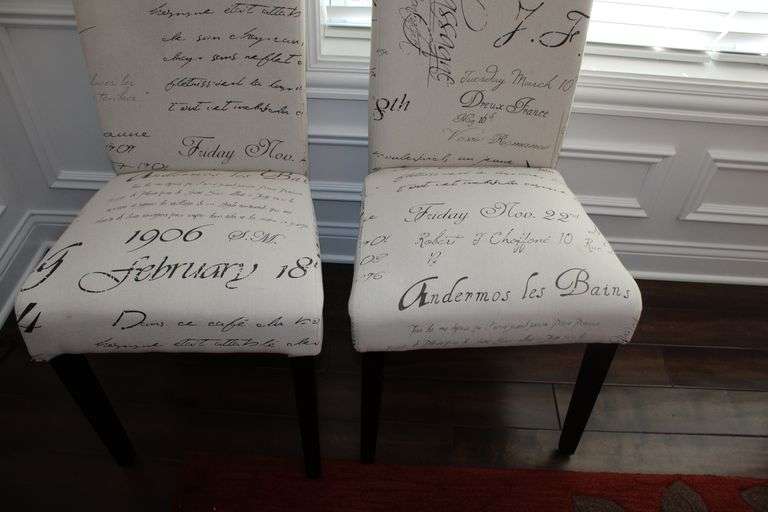 French Script Parsons Chairs - Auction Ohio