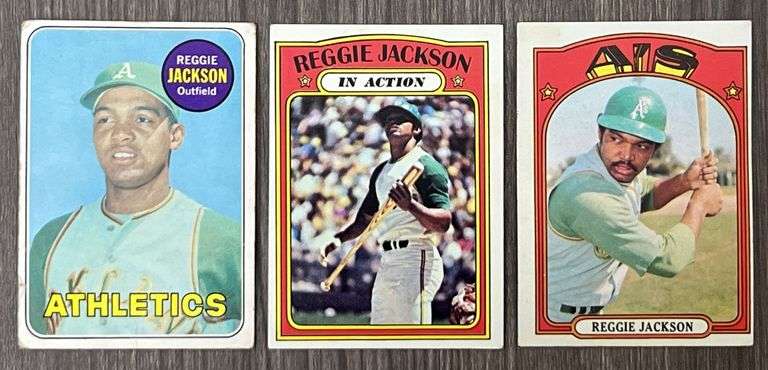 Assorted ‘60s & ‘70s Reggie Jackson Baseball Cards