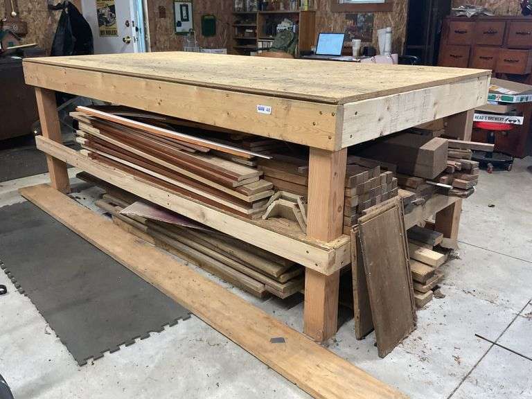 Large Workbench ( 4x8') Including Wood Under Bench