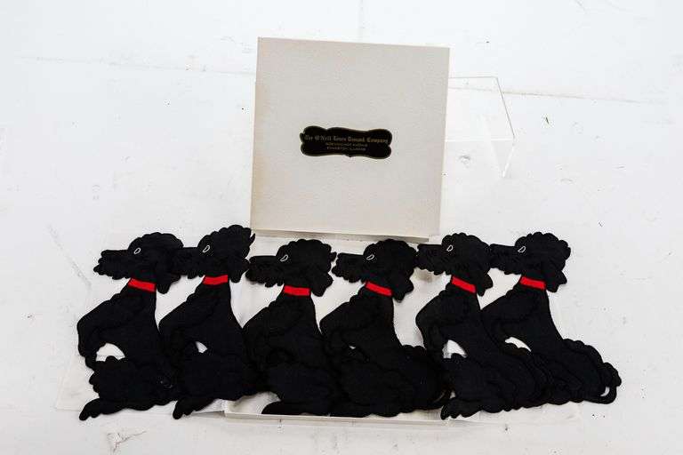 Vintage Linen Poodle Appliques