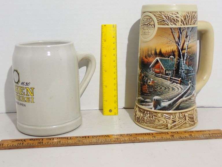 1985 Rastal Hohr Grenzhausen German Beer Stein & Miller Genuine Draft Ducks Unlimited Stein - MINT