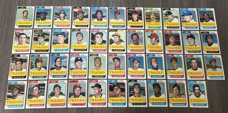 Assorted 1974 Topps TRADED Baseball Cards