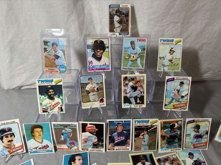 Twins Baseball Cards including cards from the 1970s and newer.