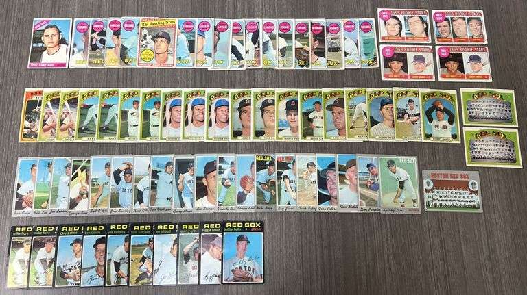 Assorted Vintage Boston Red Sox Baseball Cards
