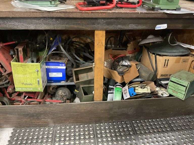 Contents Of Cabinet, Mower Parts, Electrical, Hardware
