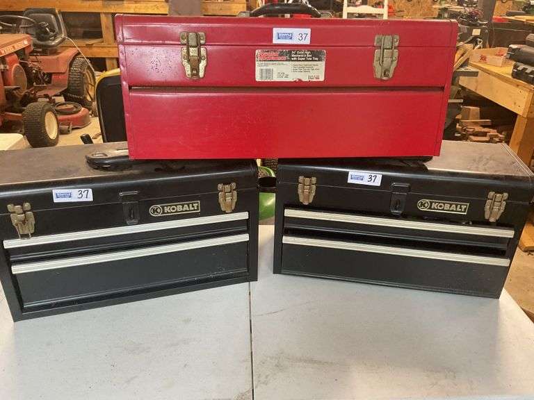 3 Tool Boxes (2 Kobalt)