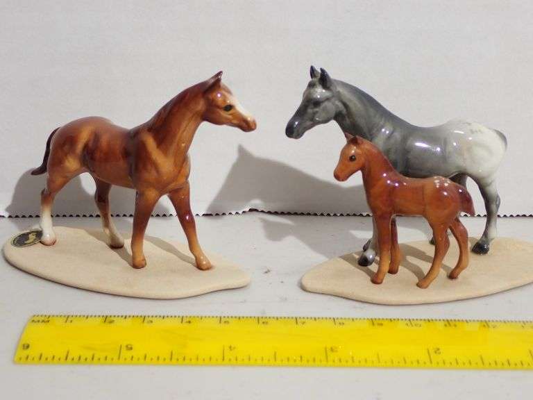 Retired Hagen Renaker Ceramic Miniatures - SWAPS Famous Racehorse Horse & Appaloosa & Colt Horse - M