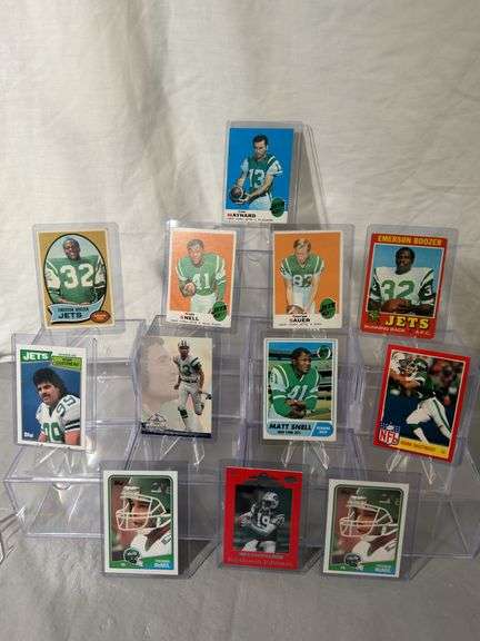 1960, 70s, 80s and newer, New York Jets football cards.