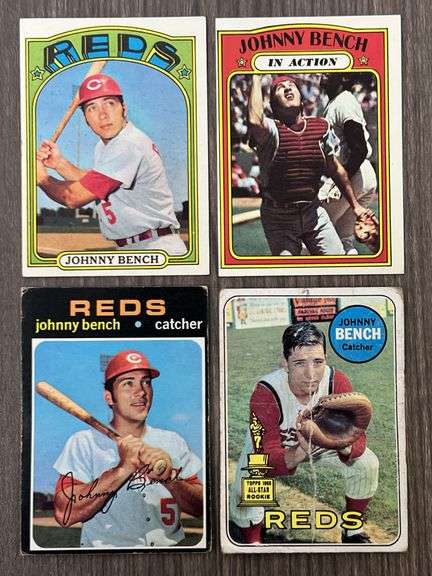 Assorted ‘60s & ‘70s Johnny Bench Baseball Cards