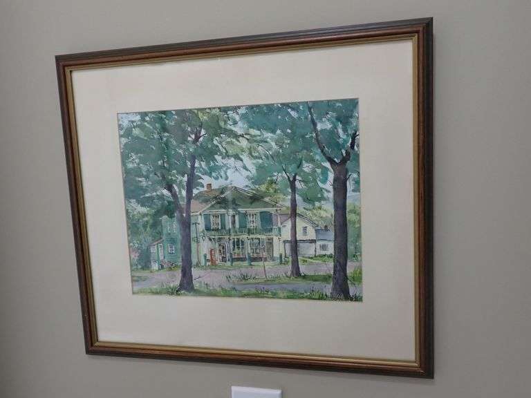 Original watercolor by Marion E Coughlin - Professionally Matted & Framed