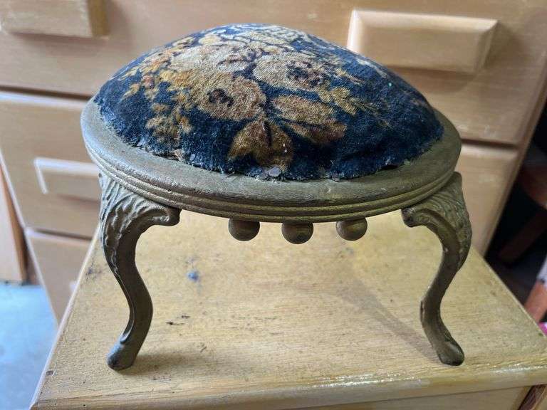 Victorian Velvet Footstool
