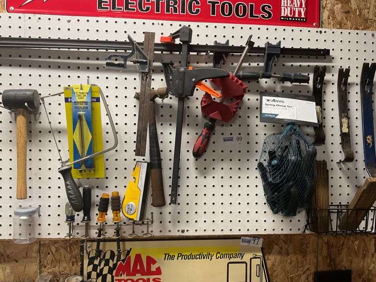Tools Right Side Of Pegboard (not including pegboard)
