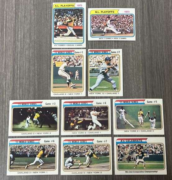 Assorted 1974 Topps Playoffs/World Series Baseball Cards
