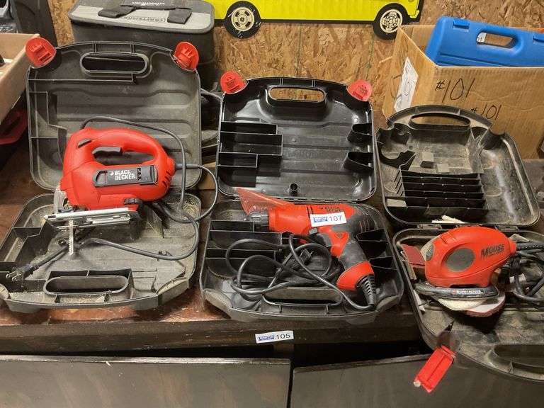 B&D Jig Saw, Drill, Palm Sander