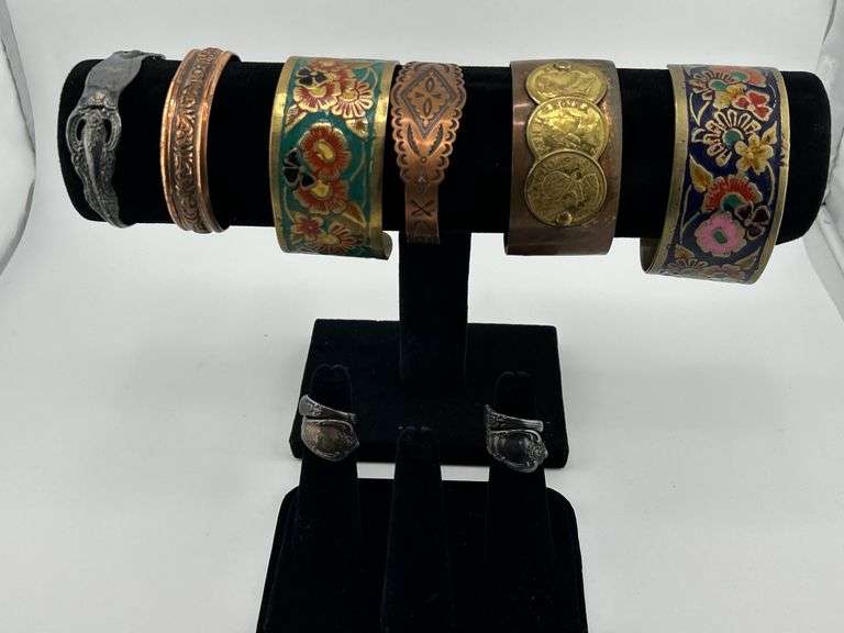 Copper Vintage Bracelets & Silver Plated Rings