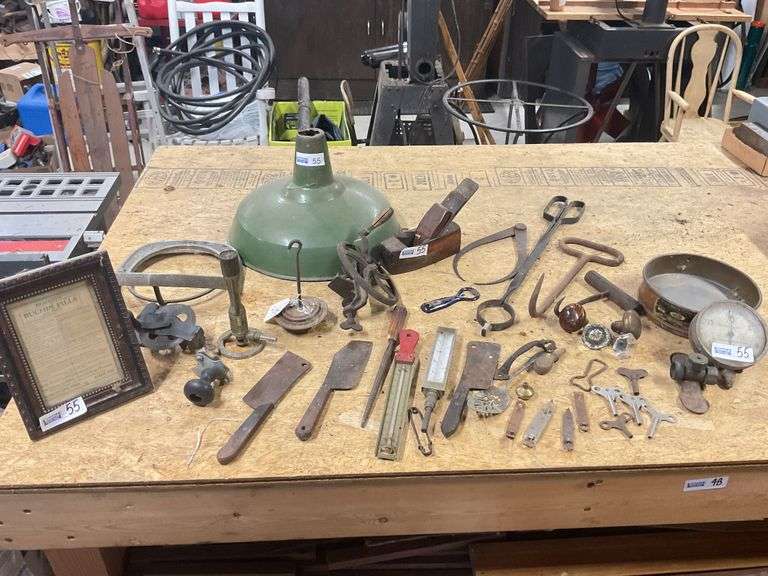 Assorted Tools, Enamel Shade, Keys, Misc.