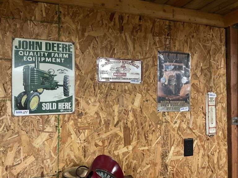 Farmall Picture, McGarrel Sign, JD Metal, Busted Knuckle, Thermometer