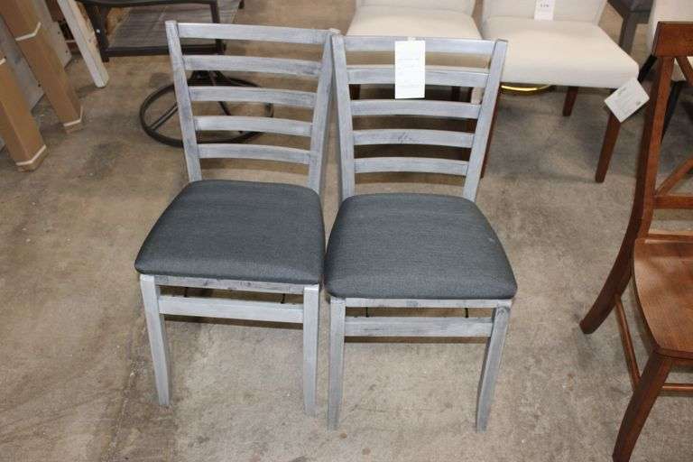Pair of Gray Dining Chairs