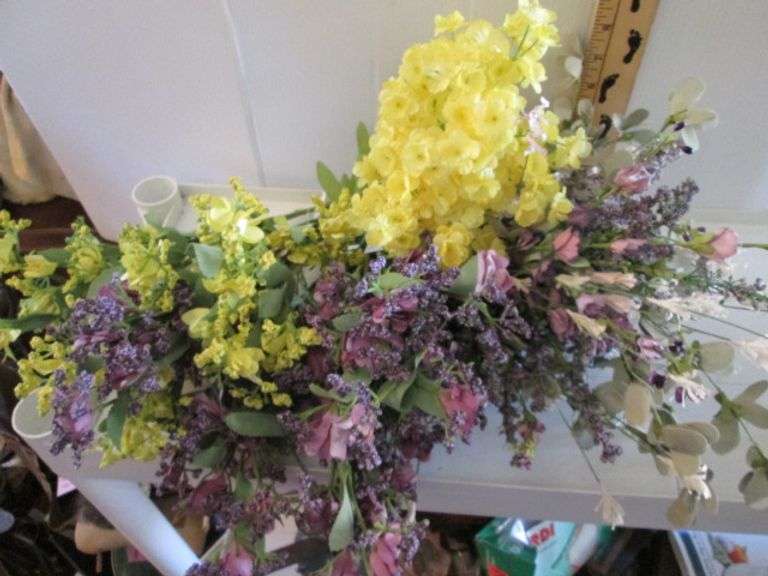 Artificial Flowers Purple Yellow