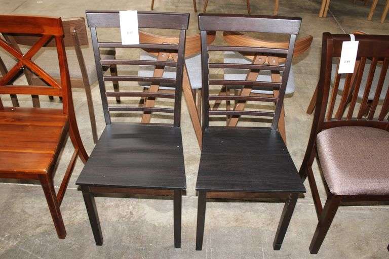 Pair of Ladder Back Chairs