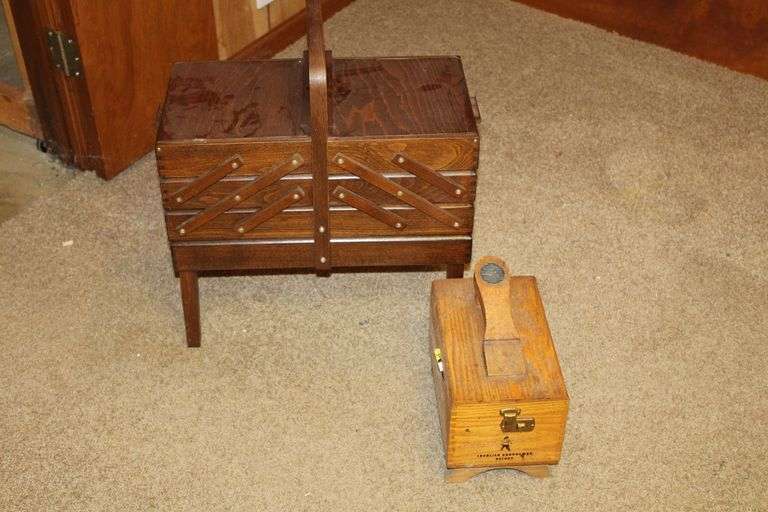 Sewing Chest & Shoeshine Box