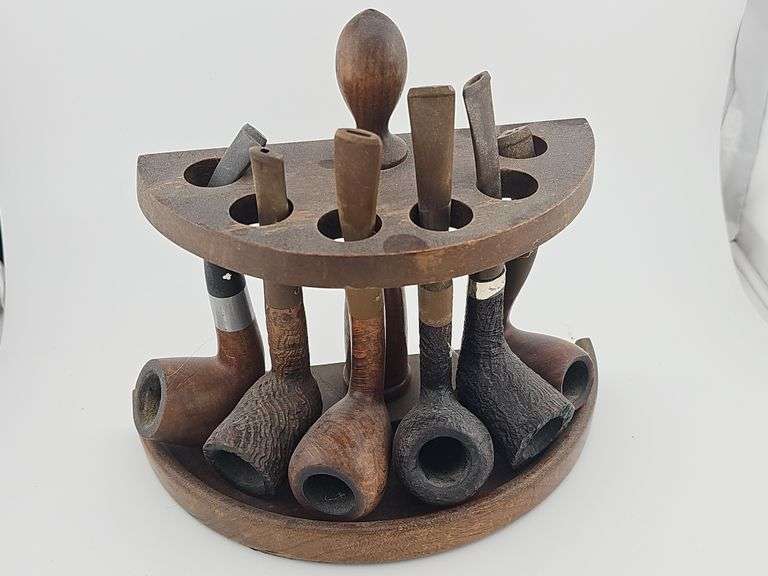 Vintage Tobacco Pipes / Rack