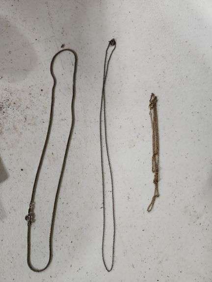 Sterling Necklace, 1/20 12KT Necklace, & 14KGP Necklace