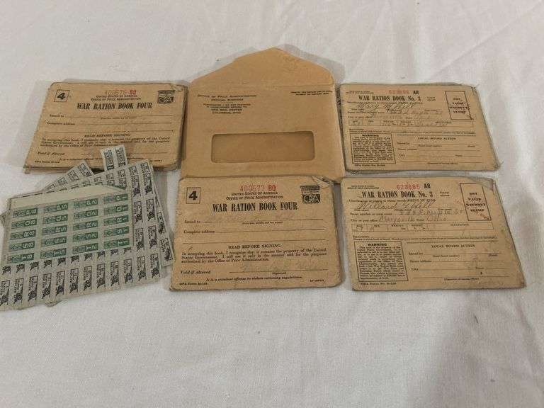 War Ration Books & Stamps