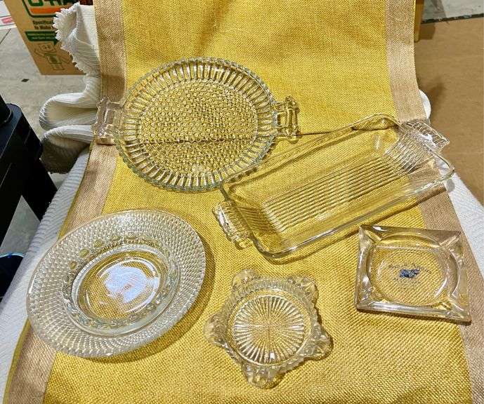 Glass Lot with Ashtrays