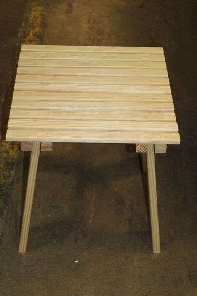 New Amish Built Slatted Side Table
