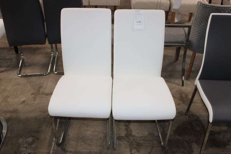 White Leatherette Chairs
