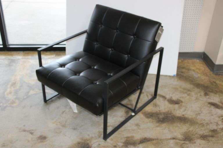 Black Leather Accent Chair