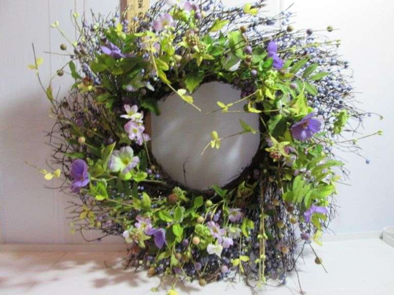 19" Twig Flower Wreath
