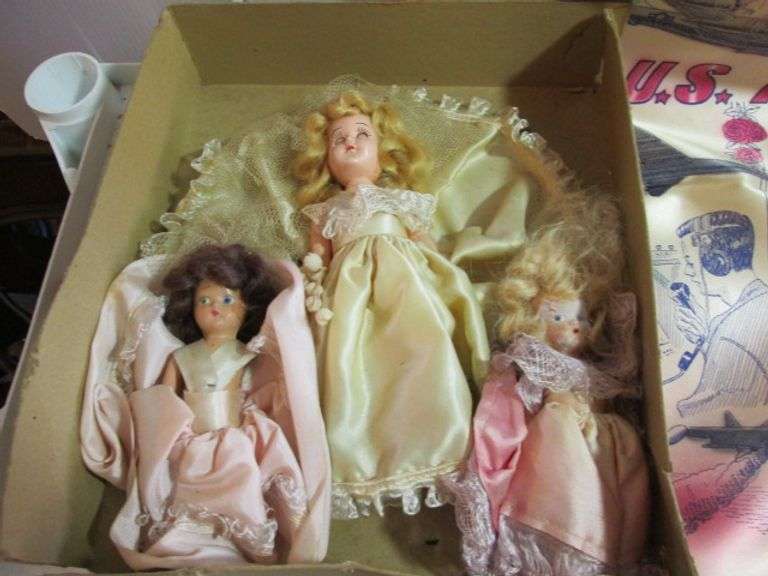 US Air Force Sisters Pillow Cover & Vintage Vinyl Dolls