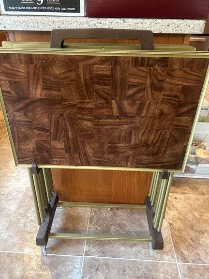 Vintage TV Trays & Stand