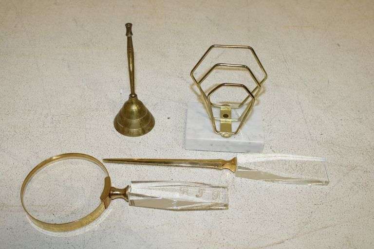 Vintage Brass Desk Accessories
