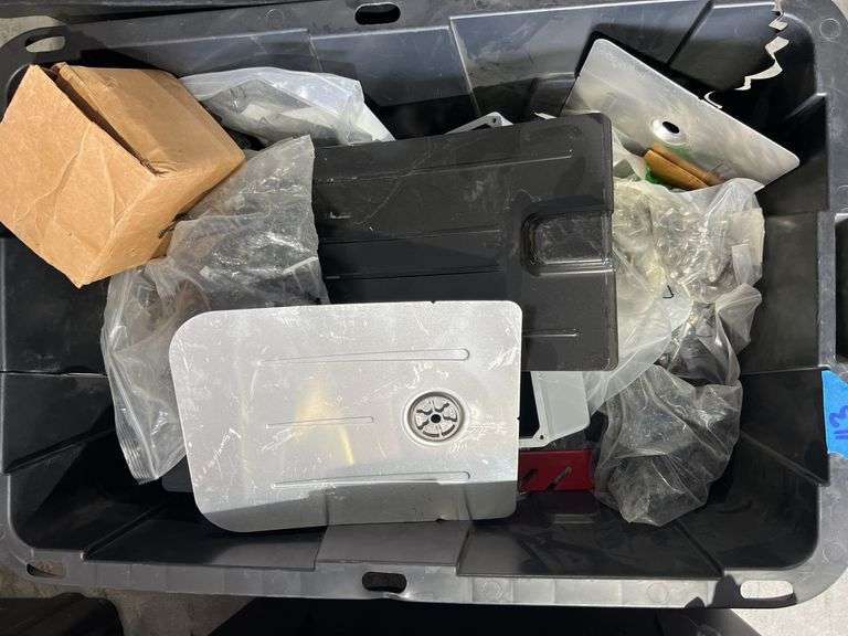 Tote of hardware/electronics