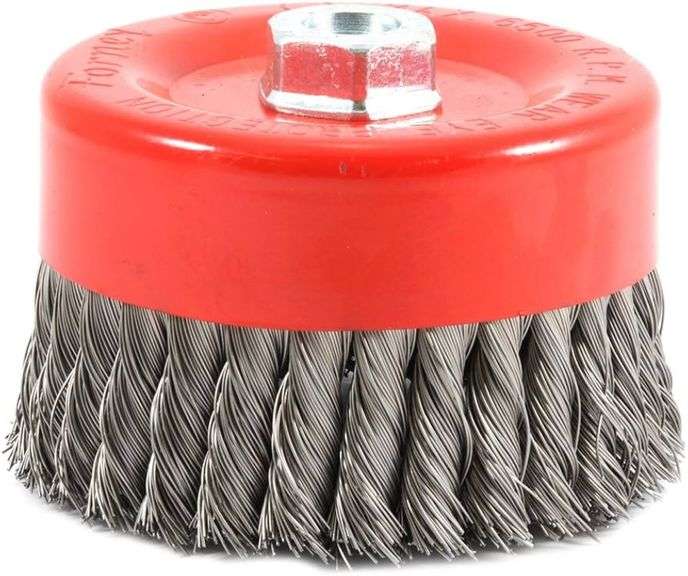 Forney 72756 6-Inch by 5/8-11 Knotted Cup Brush Carbon Steel .020 NEW IN BOX
