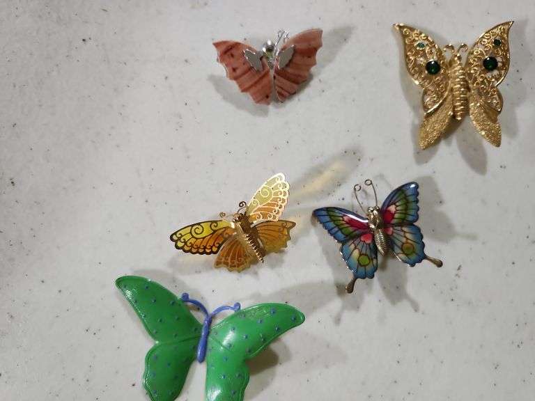 5 Butterfly Booches 1 Is Missing Back