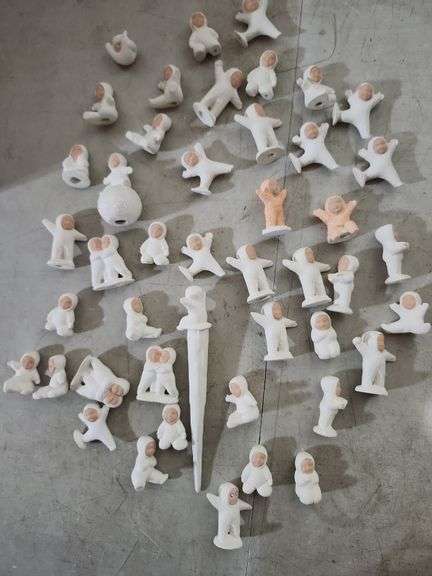 Assorted Unpainted Miniature Snow Baby Ceramics