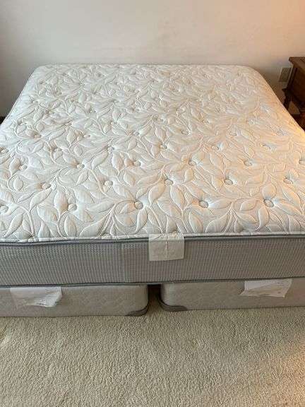 Sealy Orthopeadic King Mattress w/ Split Box Spring & frame