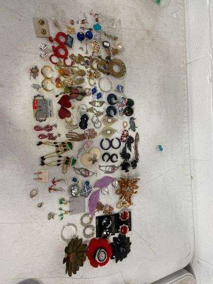 Pins and earrings