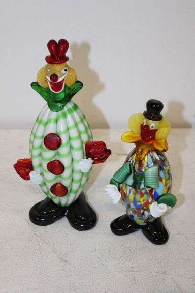 Murano Art Glass Clown Figures