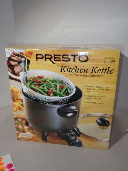 Presto 06000 Kitchen Kettle Multi-Cooker/Steamer/Deep Fryer - Factory Sealed NEW